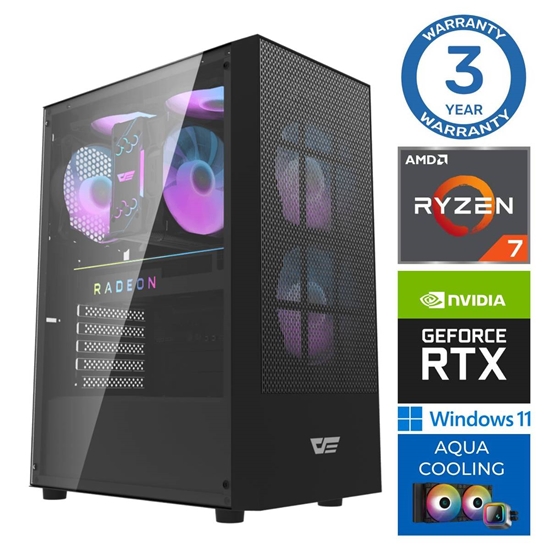 Изображение INTOP AQUA Ryzen 7 7700X 16GB DDR5 500SSD M.2 NVME+4TB RTX5060Ti 16GB WIN11Pro