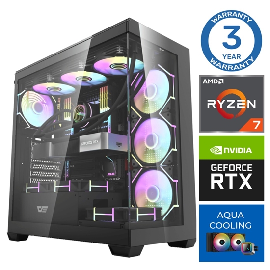 Изображение INTOP AQUA Ryzen 7 8700F 16GB DDR5 1TB SSD M.2 NVME+4TB RTX5060Ti 8GB no-OS