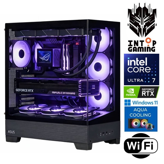 Изображение INTOP AQUA Ultra 7 265KF 16GB DDR5 1TB SSD M.2 NVME+4TB RTX5050 8GB WiFi WIN11Pro