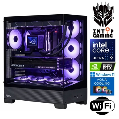 Attēls no INTOP AQUA Ultra 9 285K 32GB DDR5 2TB SSD M.2 NVME+4TB RTX5070Ti 16GB
 WiFi WIN11