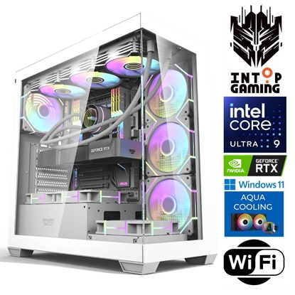 Attēls no INTOP AQUA Ultra 9 285K 64GB DDR5 1TB SSD M.2 NVME+4TB RTX5080 16GB
 WiFi WIN11