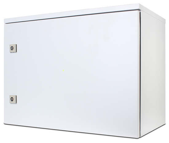 Picture of IP55 12U 19" sienas skapis, tērauda durvis / 685 x 550 x 410 mm / pelēks, samontēts