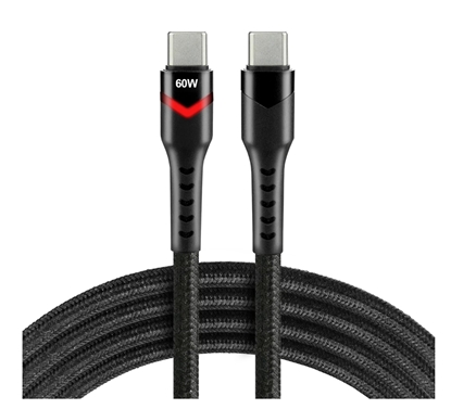 Picture of Kabel USB EverActive USB-C - USB-C 2 m Czarny (CBB-2PDR)