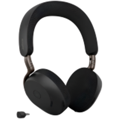Изображение Jabra Evolve3 75 MS Headset BT Over-Ear BLK USB-C +Ladestation