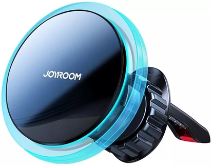 Attēls no Joyroom uchwyt samochodowy do telefonu z adowark indukcyjn Qi 15W (kompatybiln z MagSafe) na kratk nawiewu srebrny (JR-ZS291)