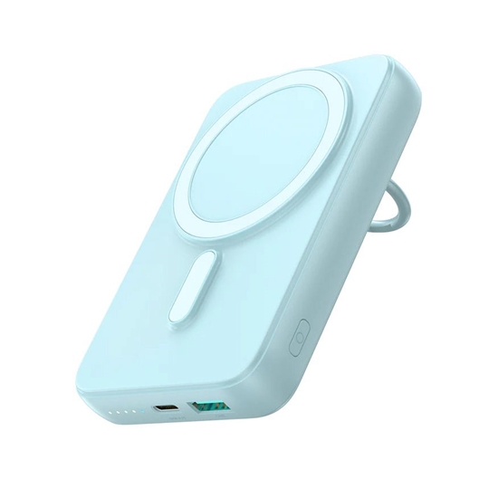 Изображение Joyroom Wireless power bank 10000mAh Joyroom JR-W050 20W MagSafe with stand + USB-C cable - blue