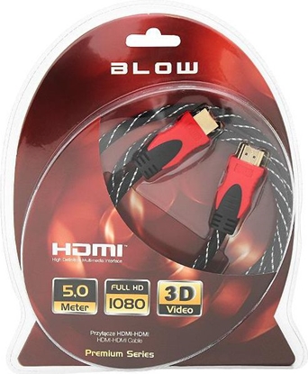 Attēls no Kabel Blow HDMI - HDMI 5m czarny (92-057#)