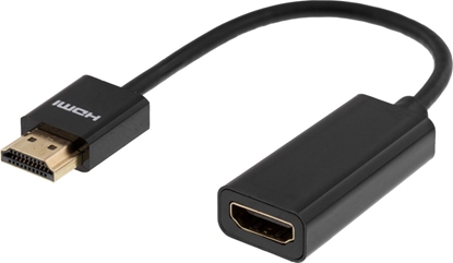 Изображение Kabel Deltaco HDMI - HDMI 0.1m czarny (DELTACO HDMI-1088 - HDMI med Ethernet-)