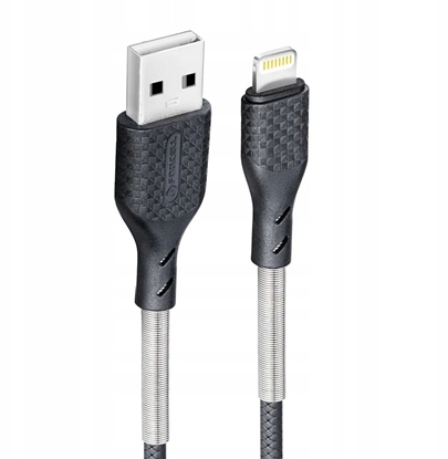 Picture of KABEL Lightning 2,4A CB-01A 1M Carbon Oplot Premium