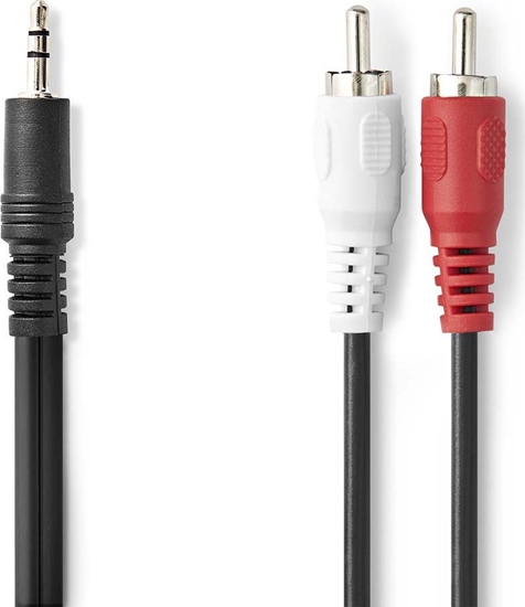 Picture of Kabel Nedis Nedis CAGL22200BK10 kabel audio 1 m 3.5mm 2 x RCA Czarny