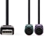 Attēls no Kabel Nedis Nedis CCGB60830BK03 kabel PS/2 0,3 m USB A 5-p DIN Czarny