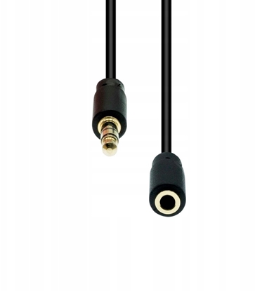 Picture of Kabel ProXtend Mini-Jack 3-Pin Slim Extension Cable Black 10M