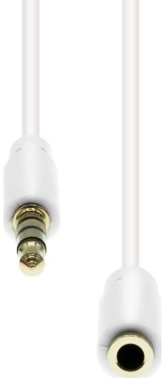 Picture of Kabel ProXtend Mini-Jack 4-Pin Slim Extension Cable White 1.5M