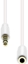 Picture of Kabel ProXtend Mini-Jack 4-Pin Slim Extension Cable White 3M