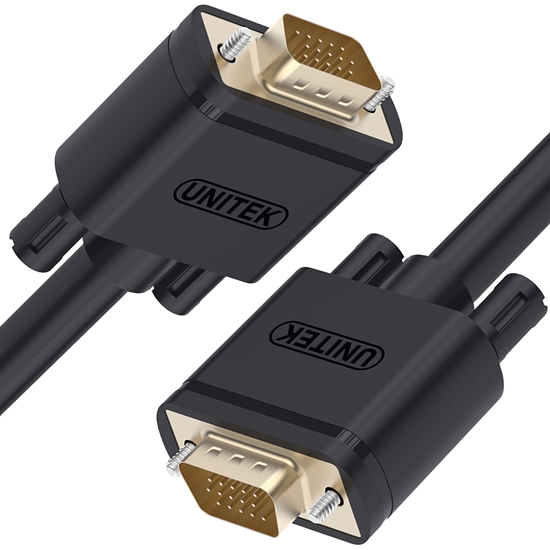 Изображение Kabel Unitek D-Sub (VGA) - D-Sub (VGA) 3m czarny (Y-C504G)