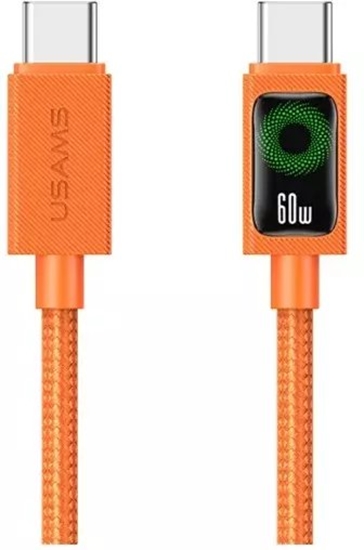 Изображение Kabel USAMS SJ773 PD 60W USB-C/USB-C     1.2m pomaraczowy