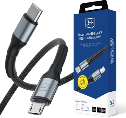 Picture of Kabel USB 3MK USB-C - microUSB 3 m Czarno-szary (3MK17710)