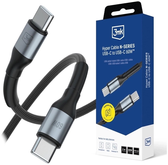 Picture of Kabel USB 3MK USB-C - USB-C 2 m Czarny (5903108680196)