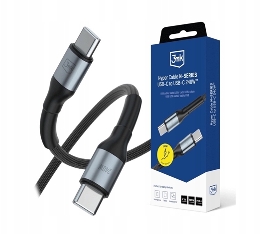 Picture of Kabel USB 3MK USB-C - USB-C 2 m Czarny (5903108680233)