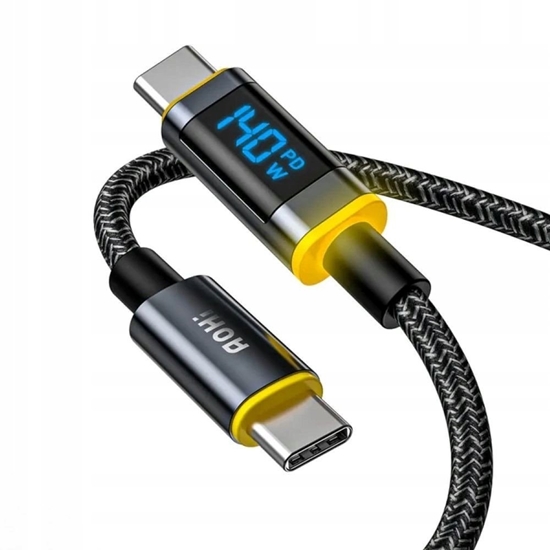 Picture of Kabel USB AOHI Kabel USB-C z wywietlaczem LED AOHi MAGLINE+ 140W 1,2m