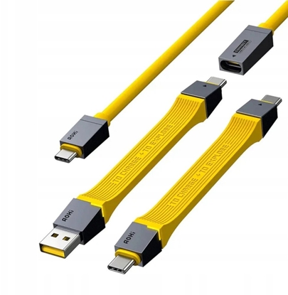 Picture of Kabel USB AOHI Zestaw Kabli USB-C AOHi The Future Racing 4 in 1 240W