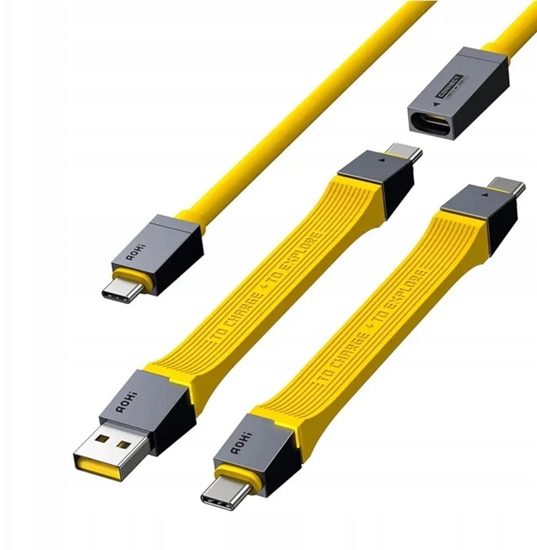 Picture of Kabel USB AOHI Zestaw Kabli USB-C AOHi The Future Racing 4 in 1 240W