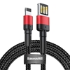 Picture of Kabel USB Baseus USB-A - Lightning 1 m Czarno-czerwony (CALKLF-G91)