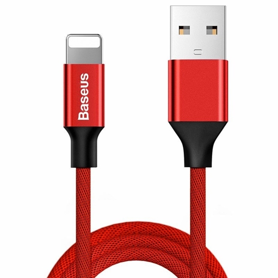Изображение Kabel USB Baseus USB-A - Lightning 1.8 m Czerwony (CALYW-A09)