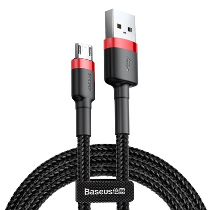 Attēls no Kabel USB Baseus USB-A - microUSB 2 m Czarno-czerwony (CAMKLF-C91)