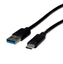 Picture of Kabel USB Digitus USB-A - USB-C 1 m Czarny (11.45.9011)
