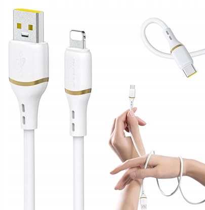 Picture of Kabel USB Dudao Kabel Dudao L25L USB-A - Lightning 1m 30W w mikkim silikonowym oplocie - biay
