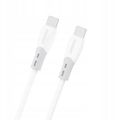 Picture of Kabel USB Dudao Kabel Dudao L25SC 60 W USB-C - USB-C z mikkim silikonowym oplotem 1 m - biay