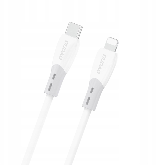 Picture of Kabel USB Dudao Kabel Dudao L25SX 30 W USB-C - Lightning z mikkim silikonowym oplotem 1 m - biay