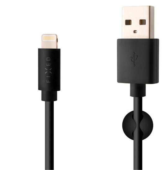Изображение Kabel USB Fixed USB-A - Lightning 1 m Czarny (FIXD-UL-BK)