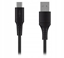 Attēls no Kabel USB Fixed USB-A - USB-C 0.3 m Czarny (FIXDLS-AC03-BK)