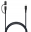 Attēls no Kabel USB Fixed USB-C - USB-C + Lightning 2 m Czarny (FIXDB-CCL2-GR)