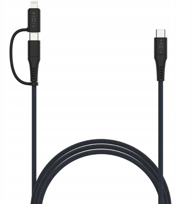 Picture of Kabel USB Fixed USB-C - USB-C + Lightning 3 m Szary (FIXDB-CCL3-GR)