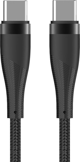 Picture of Kabel USB Maxlife Kabel Mxuc-08 Usb-C - Usb-C 1,0 M 100W Czarny Nylonowy