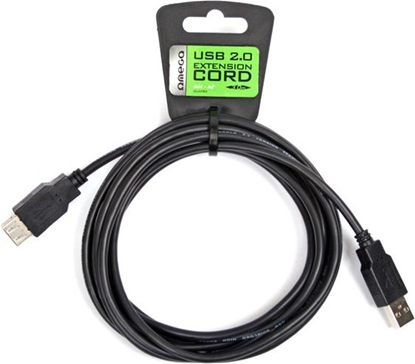 Picture of Kabel USB Omega USB-A - USB-A 3 m Czarny (OUAFB3)