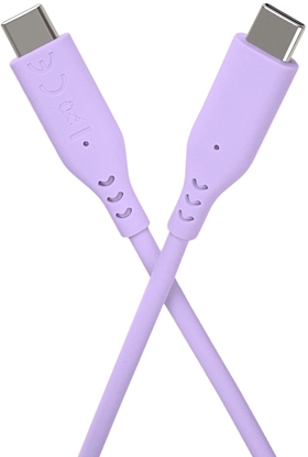 Attēls no Kabel USB PremiumCord PREMIUMCORD Kabel USB-C na USB-C, 60W, 480Mbps, silikonowy, fioletowy, 1,5m