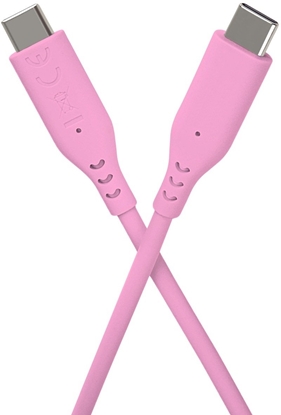 Attēls no Kabel USB PremiumCord PREMIUMCORD Kabel USB-C na USB-C, 60W, 480Mbps, silikonowy, róowy, 1,5m