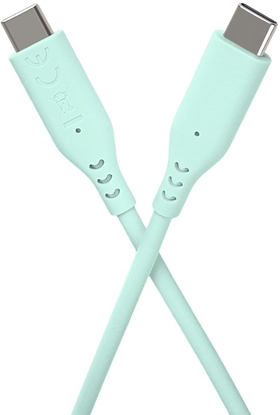 Attēls no Kabel USB PremiumCord PREMIUMCORD Kabel USB-C na USB-C, 60W, 480Mbps, silikonowy, turkusowy, 1,5m