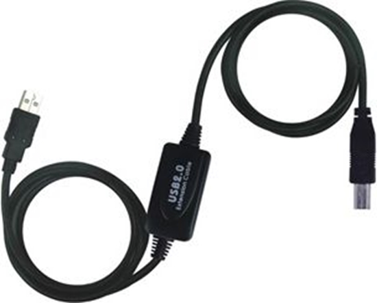 Изображение Kabel USB PremiumCord USB-A - USB-B 15 m Czarny (ku2rep15ab)