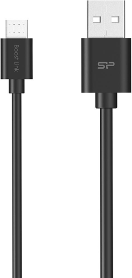 Изображение Kabel USB Silicon Power USB-A - 1 m Czarny (SP1M0ASYLK10AB1K)