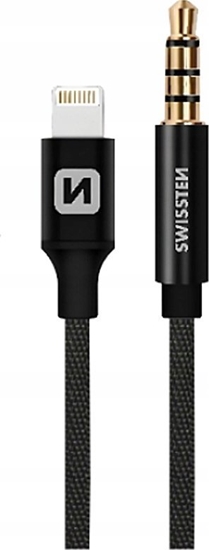 Изображение Kabel USB Sourcing Lightning - mini Jack 3.5 mm 1.5 m Czarny (73501213)
