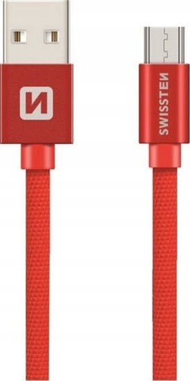 Picture of Kabel USB Swissten USB-A - micro-B 0.2 m Czerwony (71522106)