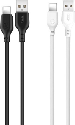 Изображение Kabel USB XO XO kabel NB103 USB - Lightning 1,0 m 2,1A czarny 30szt / biay 20szt zestaw