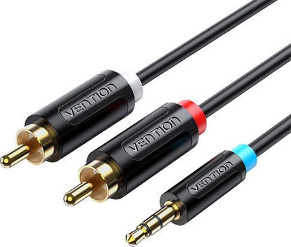 Picture of Kabel Vention Kabel 3,5mm mski do 2x mski RCA 2m Vention BCLBH czarny