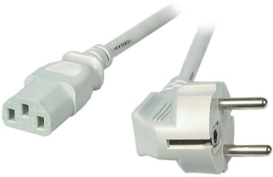 Picture of Kabel zasilajcy EFB Kabel zasilajce ochrona kontaktu 90°-C13 180° szary 3.0m 3x1.00m