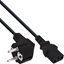Picture of Kabel zasilajcy InLine Power cable ktowy czarny wtyk ochronny H05VV-F 3x0.75mm² 0,5m